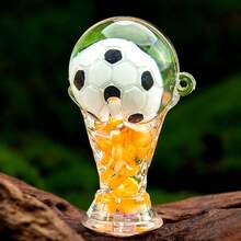 FIFA 1 件世界杯奖杯造型亚克力油画流沙钥匙扣包挂件，采用高透明亚克力材质，饰以精致的流沙亮片设计，摇晃时流沙会梦幻般流动，引人注目。 - 金盃 - 查看 8