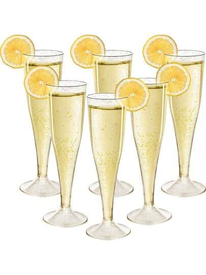 8pcs/20pcs/60pcs Multi-Style Reusable 4.5oz Party Champagne Cups, Suitable For Parties, Weddings And Large Celebrations, Juice Cups, Cups, Welcome Drink Cups, Party Cups