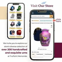Memorials Urns For Human Ashes Adult Female And Male, Decorative Burial Urn, Funeral Cremation Urns For Women And Men - Large Hummingbird - Purple - View 6