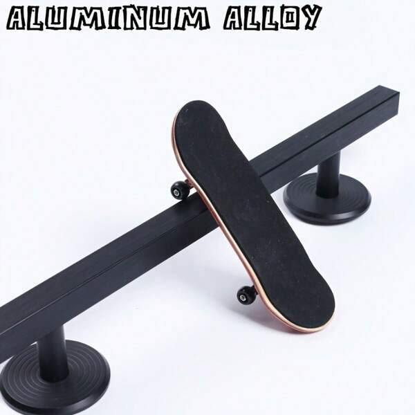 25mm Black Square Aluminum Alloy Professional Fingerboard Slide Rail, Essential For Advanced Fingerboard Tricks