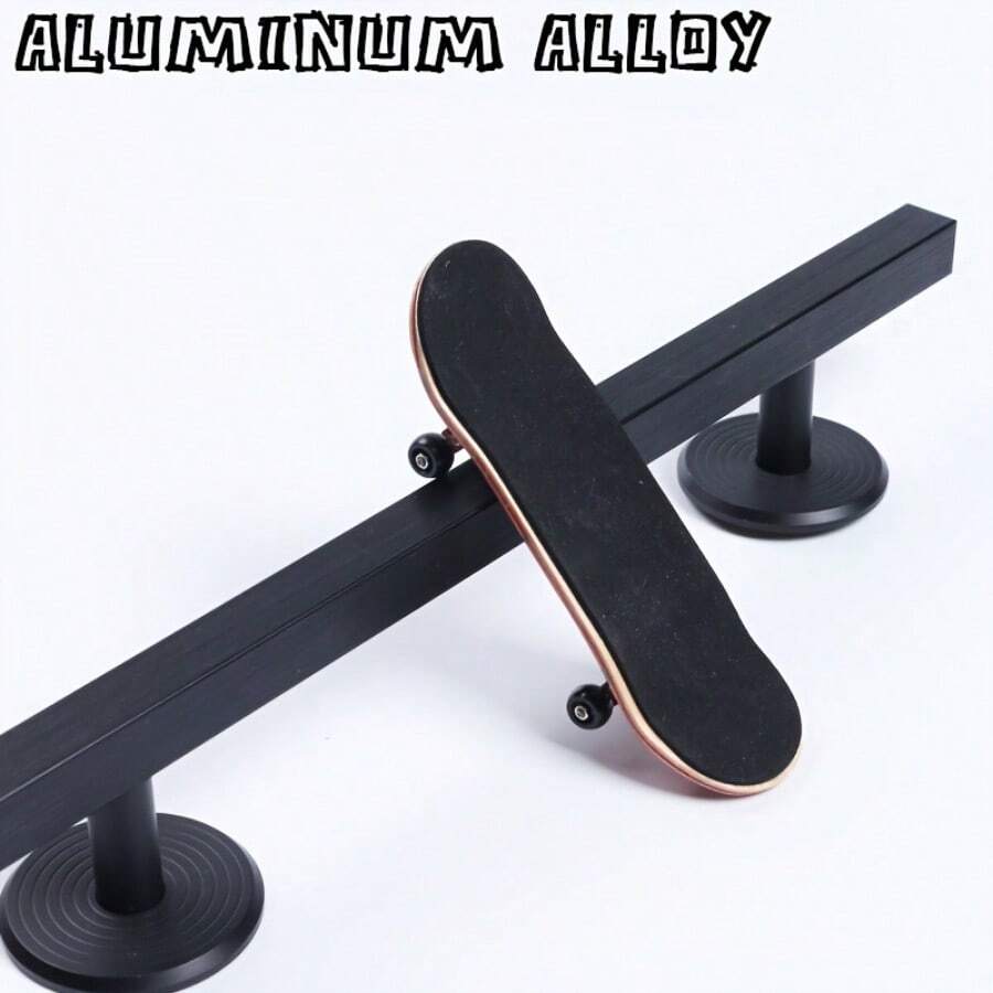 25mm Black Square Aluminum Alloy Professional Fingerboard Slide Rail, Essential For Advanced Fingerboard Tricks