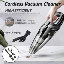 Portable Vacuum Cleaner With Fast Charging In The Car, Cordless Portable Pet Hair Vacuum With Strong Rechargeable Suction - A - View 3