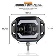 Đèn pha LED gắn phẳng 5 inch H4 cho xe địa hình 4x4, ATV, Niva, Lada, JK, TJ, ô tô, 12V 24V. - A - Xem 2