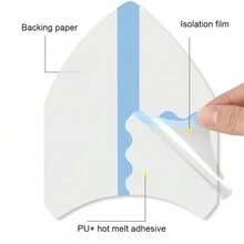 10/40片装隐形防摩擦大腿带，大腿防摩擦贴，大腿胶贴，透明保护贴，适用于女性大腿内侧和小腿，舒适防护 - 透明 - 查看 4