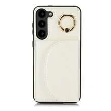 PU 人造皮革手機殼，相容 Galaxy A17 A56 A36 A26 A16 A55 A35 A15 A54 A14 A73 A53 A13 A72 A52 A71 A51 4G 5G，附環形支架，RFID 防盜錢包手機殼，相容 Galaxy S26 S25 Edge S24 S23 S22 S21 FE Plus Ultra，附支架卡槽保護殼 - 白色 - 查看 31