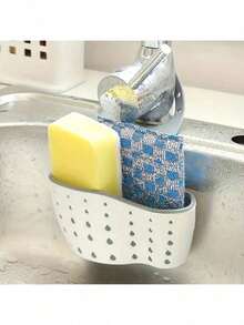 2个/1个可调节肩带水槽挂篮，带硅胶收纳盒、海绵架、水龙头挂篮、厨房收纳袋，适合存放厨房海绵和抹布（颜色随机） - 彩色 - 查看 6