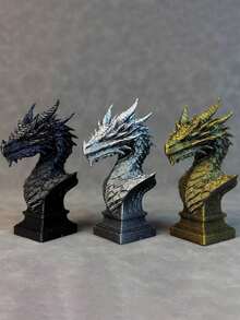 1pc Dragon Half-Body Statue Decor, Suitable For Car Dashboard/Home Bedroom/Desk/Garden/Bonsai/Fish Tank, Creative Unique Gift, Great For Halloween/Christmas/Easter/Valentine's Day/Wedding/Ramadan, Top-Tier Gift Choice - 1PCS - View 2