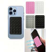 12pcs Silicone Suction Cup Holder, Multi-Functional Non-Slip Sticky Phone Stand Pad, Detachable Square Stand - Suitable For Hands-Free Selfie And Video Recording - Applicable For Makeup, Fitness, Shower, Car And Kitchen, Phone Holder - Multicolor - View 5