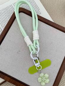 创意花朵腕带，结实耐用的挂绳，适用于包包、相机、水瓶、旅行、手机，不含花朵吊坠 - 彩色 - 查看 8