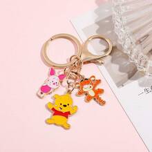 Disney Keychain Cartoon Figure Pooh Bear Love Pendant Keyring Men Women Backpack Jewelry Accessories Gifts - Multicolor - View 2