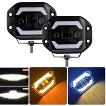 Đèn pha LED gắn phẳng 5 inch H4 cho xe địa hình 4x4, ATV, Niva, Lada, JK, TJ, ô tô, 12V 24V. - A - Xem 8