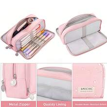 美观的文具用品，0.5毫米自动铅笔，大容量笔袋，12支彩色荧光笔，6支黑色墨水凝胶笔，学生文具必备，大学生活必备。圣诞礼物。返校必备。 - 套裝 - 查看 3