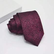 1 chiếc cà vạt thời trang thường ngày, phù hợp cho công sở và sinh hoạt hàng ngày. - Màu Đỏ Sâu - Xem 1