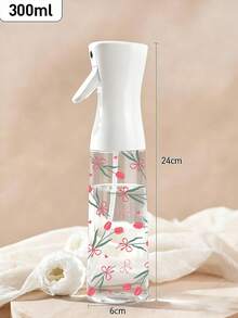 百合蝴蝶结图案PET材质可重复灌装旅行喷雾瓶，专业高压雾化喷雾瓶，200毫升/300毫升/500毫升高压连续自动雾化喷雾器，美发造型工具，护发产品及配件，美发沙龙旅行必备，多功能喷雾瓶 - 彩色 - 查看 5