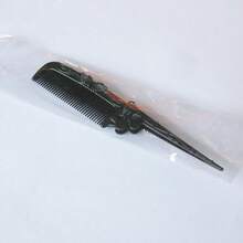 Pente dobrável com estampa de borboleta preta - Escova de cabelo portátil e dobrável com ponta fina, ideal para pentear e estilizar com precisão, ferramenta de cabeleireiro durável para uso diário e em viagens a negócios. - Dobre A - Ver 7