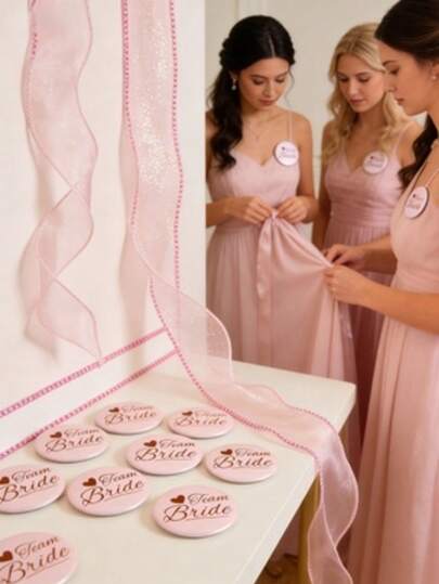 12枚新娘闺蜜团胸针，婚礼装饰，单身派对，伴娘礼物，单身派对配饰