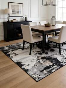 Homore Entrance Rug Indoor Door Mats For Entryway Modern Abstract Washable Rug Non Slip Throw Rugs For Bedroom, Kitchen, Front Door Entryway - Black - View 2