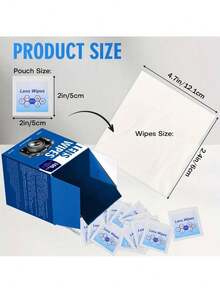 100-Pack Lens Cleaning Wipes - Individually Wrapped Pre-Moistened Eyeglass Lens Cleaning Wipes - Individually Packaged, Suitable For Eyeglasses, Sunglasses, Mobile Phone Screens, Electronic Devices, And Camera Lenses - Convenient To Carry, Eyeglass Cleaner, Screen Cleaner, Compact Design, Durable Packaging, Screen Protector, Cleaning, High-Quality Wipes, Screen Protection Film, Leaves No Scratches Or Smudges, Suitable For Cleaning Eyeglasses And Camera Lenses. - 100pcs - 查看 2