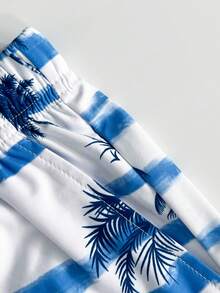 1 chiếc quần short đi biển dáng rộng thoải mái cho bé trai/thanh thiếu niên, đa năng cho mặc hàng ngày và đi nghỉ mát. - trắng - Xem 6