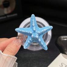 1pc Summer Starfish Magnetic Phone Holder, MagSafe Creative Personalized, Summer Travel Photography Desktop Mount, Interesting Niche Expandable Air Cushion Ring Phone Case Stand - Multicolor - View 11