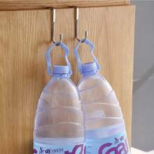 2pcs Stainless Steel Double S-Shaped Hooks, Easy Installation, Suitable For Kitchen, Bathroom Or Cabinet, Can Hang Clothes, Towels And Storage - 2PCS - View 4