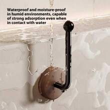 Creative Solid Round Wallmount Clotheshook, Beechwood & Walnut Fiber Hook, Hole-Free Hanger, Suitable For Living Room - Multicolor - View 6