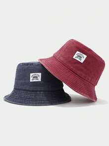 1pc Vintage Distressed Kids Bucket Hat Brooklyn Label Design Breathable Sun Protection Hat For Boys And Girls - 1PC - View 8
