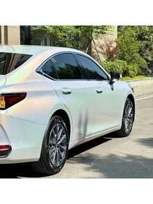 1 Roll Rainbow Holographic White Car Wrap Vinyl Film, Self-Adhesive, Waterproof, UV-Resistant, Suitable For Vehicle Exterior And Interior Decoration, High Temperature Resistant, Applicable To Various Car Models, Exquisite Appearance - One Size Fits All - View 6
