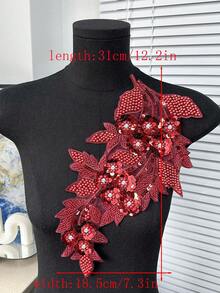 20 miếng/gói, Miếng vá đính đá pha lê thêu 3D bằng máy tính mới, Thích hợp để trang trí quần áo, sửa chữa, phụ kiện váy cưới DIY, đồ thủ công thêu may. - A - Xem 24