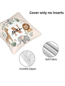 1 pieza Funda de almohada personalizable con texto impreso a doble cara, adecuada para regalos de vacaciones, funda de almohada con patrón DIY, regalo para familia, amigos y para ti mismo - Blanco - Ver 8