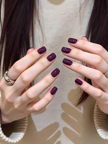 HEFENNA Deep Purple Gel Nail Polish, New Spring/Summer Style, Suitable For All Occasions And Daily Commutes.(1 Pc) - Multicolor - View 2