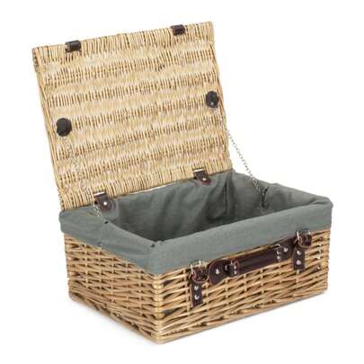 Red Hamper 40cm Buff Wicker Picnic Basket