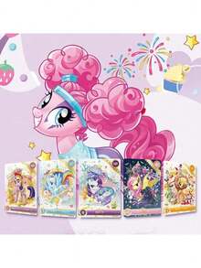 Hasbro Set de tarjetas coleccionables de la Princesa Luna de My Little Pony, adecuado para decoración interior y exhibición en el escritorio, con patrones de tarjetas aleatorios - Multicolor - Ver 2