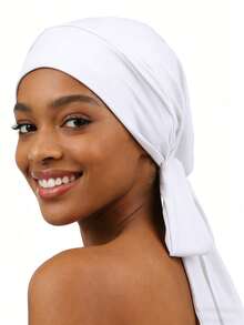 1件情人节女士睡帽，弹性绑带设计，丝滑柔顺，休闲居家日常护发睡帽，圣诞礼物 - 彩色 - 查看 13