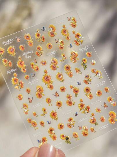 5D Spring White/Pink Embossed Daisy Nail Art Stickers White Daisy Flowers Nail Decal Self-Adhesive Elegant Daisy Floret Slider Embossed Nails Decorations Stickers Decals DIY