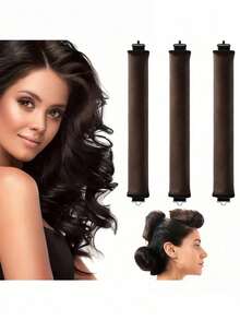 1pc/4pcs No Heat Curler, Hair Band Curler And Hot Curler, Made Of Soft High Elastic Rubber, No Heat Needed, Hair Styling Tool Accessory - Multicolor - View 6