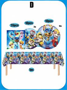 Set de vaisselle pour fête d'anniversaire, cadeaux de fête, décorations de fête de restaurant, vaisselle thématique pour repas de groupe - Multicolore - Voir 12