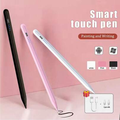 1pc LED Power Display Universal Capacitive Stylus Pen, High Precision & Sensitivity For Drawing, Writing, Screenshotting On Tablets, Smartphones Compatible With IPhone 17 Pro Max/17 Pro/17/Air/16/15/14/13/12/11, Series