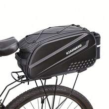 Bicycle Rear Seat Bag With Water Bottle Holder, 10L Large Capacity Bicycle Basket Bag Tail Bag, Multi-Functional Storage Bag For Cycling Gear, Outdoor Bicycle Bag Accessories - Multicolor - View 9