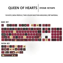 Teclas de teclado Reina Roja, Teclas de alta calidad MOA de cinco lados con tinte sublimado en PBT compatibles con teclados mecánicos - Ver 7