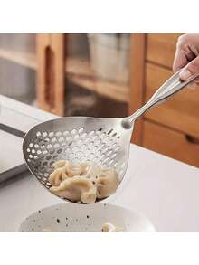 1 muỗng lớn bằng thép không gỉ có lưới lọc - Chịu nhiệt cao (662°F) với tay cầm tiện dụng và lưới lọc mịn, thích hợp cho chiên, lẩu, nấu nướng, làm bánh - Dụng cụ nhà bếp gia đình và nhà hàng, bề mặt bóng bẩy | Đồ dùng nhà bếp bền bỉ - Nhiều màu - Xem 2