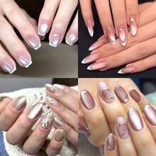 时尚猫眼美甲专用工具，配有圆柱形磁棒，强力法式美甲，双头设计，长磁棒，多功能美甲设计工具 - 彩色 - 查看 5