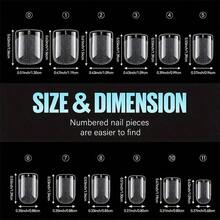 Short Square Nail Tips, 120pcs/Set Half Matte Acrylic Pre Filed Soft Gel Nail Tips, Press On Nails Full Cover Pre Shaped 12 Sizes Gel X Nail Tips False Nails Beginner And Nail Salon Nail Supplies - Thông thoáng - Xem 5
