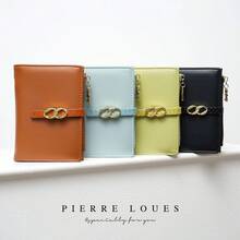 Original High-End Large-Capacity Short Women's Wallet Korean Version Of The Ins Style Simple Multi-Card Slots Two-Fold Wallet For Women Money Wallet Mini Wallet Purse Wallet Small Wallet Cute Wallet Travel Essential Summer - Multicolor - View 2