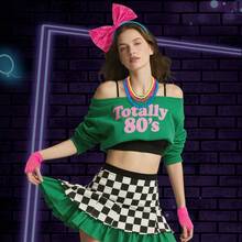 4pcs Retro Bow Headband, Necklace, Wristband Set, Disco Neon Party Carnival 80s Costume - Multicolor - View 6