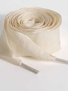 1 Pair/2pcs 120cm Long Geometric Pattern Basic Preppy Style Polyester (Polyester) Pleated Edge Shoelaces, Suitable For School And Daily Wear - Multicolor - View 14