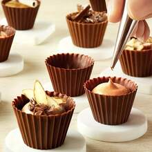 30-Cavity Mini Chocolate Silicone Mold | Cylinder Candy Pudding French Dessert Cupcake Baking Tool, Suitable For Christmas, Halloween, Thanksgiving, Mother's Day, Graduation Season - Grey - View 3