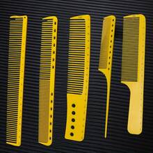 5-delars professionella klippkamset för salong, inklusive svanskam, klippkam, styrkam med markeringar - Multifärgad - Visa 13