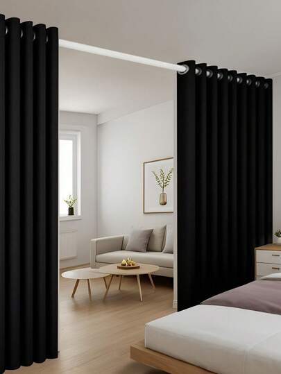 ستارة حاجز إعتام كلاسيكية - لعزل الصوت وخصوصية الجزء العلوي المزود بحلقات - نسيج بوليستر مُنسوج بدقة عالية للغرفة والباب الخارجي - ستارة ريفية بدون حبال مناسبة للغرفة والصالة