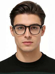 男女通用方形时尚眼镜，铆钉透明眼镜配件，女士眼镜装饰 - 彩色 - 查看 2